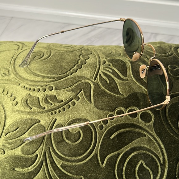 NWT Ray-Ban RB3447 001 50-21 3N Round Metal Sunglasses with Case - Picture 7 of 9